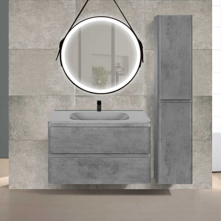 Тумба под раковину Vincea Vico 800 подвесная, 2 выкатных ящика soft close, Beton