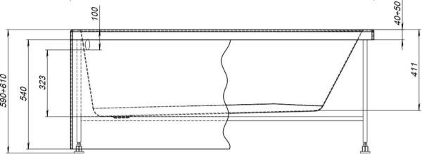 Каркас сварной для акриловой ванны Aquanet Light 150x70