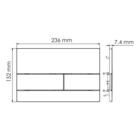 Система инсталляции для унитазов WasserKRAFT Glan 66TLT.010.ME.BL.MG04
