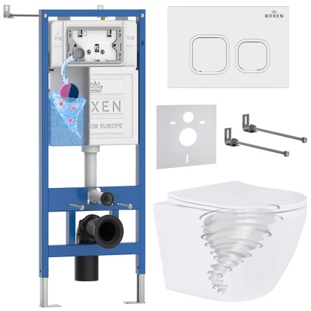 Комплект 6 в 1 RoxenBath StounFix Dual Fresh 968358  (состоит из: 710200, Santi 410280W, 530205-01)