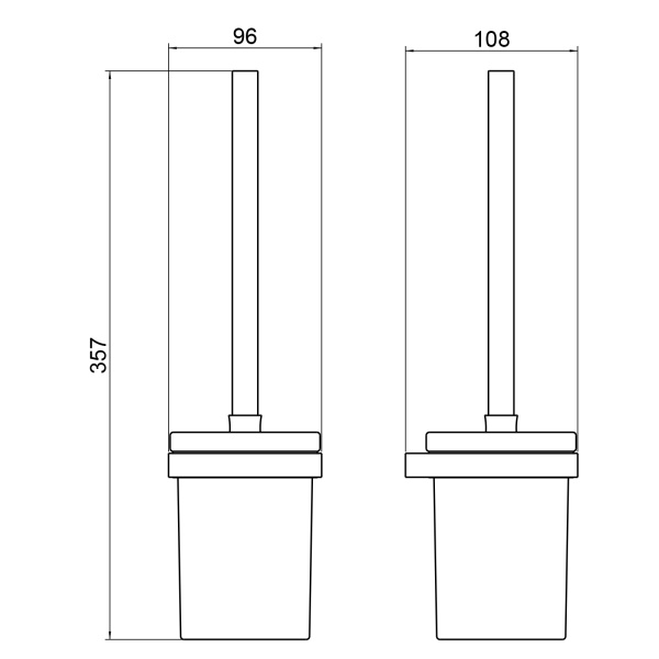 Щетка для туалета Timo Petruma 15261/18 черное золото