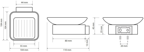Мыльница для ванной Bemeta Solo 139108032