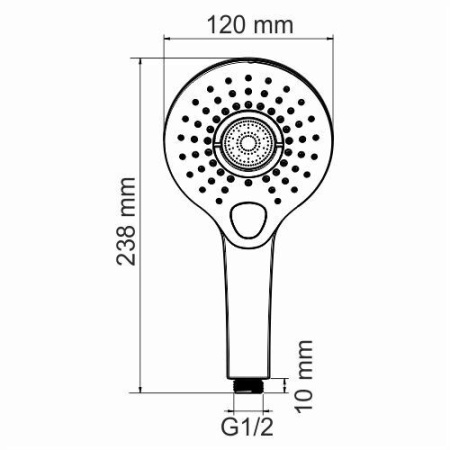 Лейка для душа WasserKRAFT A101