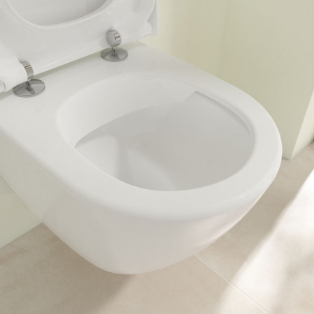 Унитаз Villeroy & Boch Subway 2.0, подвесной компактный, открытый смыв, 5606R0R1