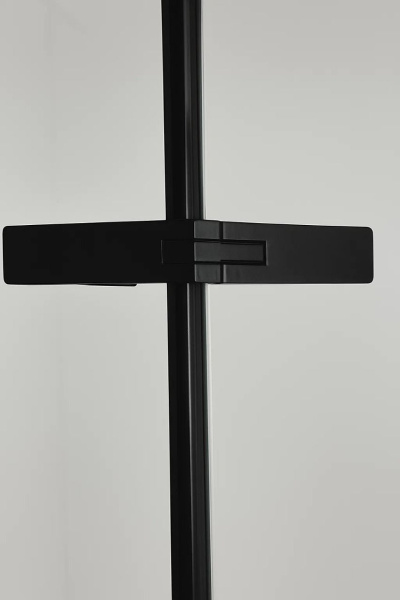 Timo Душевой угол TTSSP-100/03C-8, распаш 1000*1000*2000, проф черный, стекло проз 8 мм