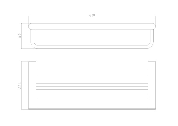 Полотенцедержатель с полкой WONZON & WOGHAND, Черный (WW-7781)