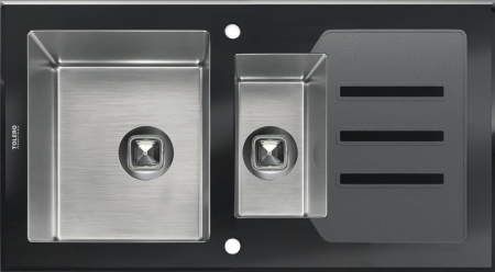 Кухонная мойка TOLERO Ceramic Glass TG-920K Черная