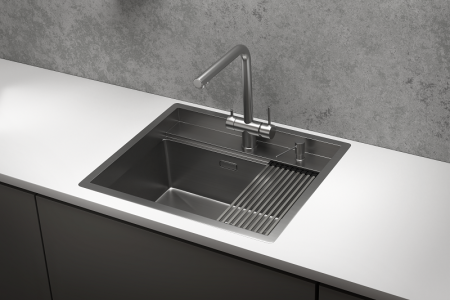 Мойка для кухни Granula Kitchen Space 6051 сталь сатин, 60х51 см, прямоугольная