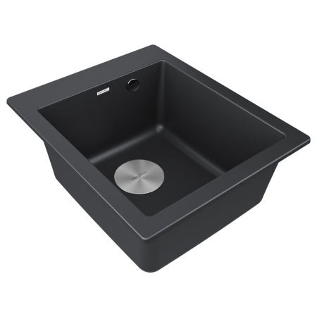 Мойка KANTE 40, IT-GRANIT, PM104249-BL, черный гранит, 415х490 мм, Paulmark