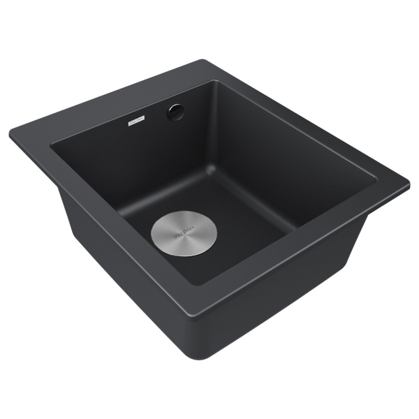 Мойка KANTE 40, IT-GRANIT, PM104249-BL, черный гранит, 415х490 мм, Paulmark
