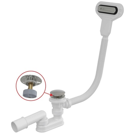 Сифон для ванны Alcaplast click/clak металл, A516CKM-80