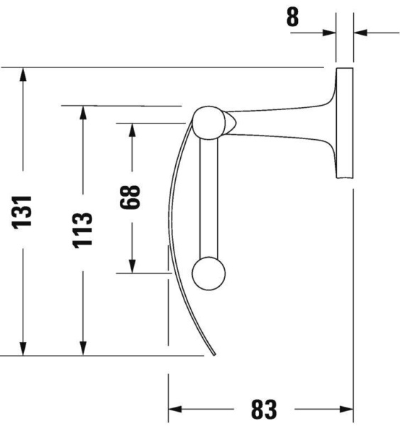 Держатель для туалетной бумаги Duravit Starck T с крышкой 0099401000