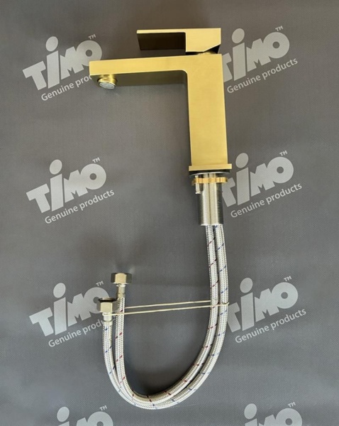 Смеситель для раковины TIMO Selene 2061/17F, матовое золото