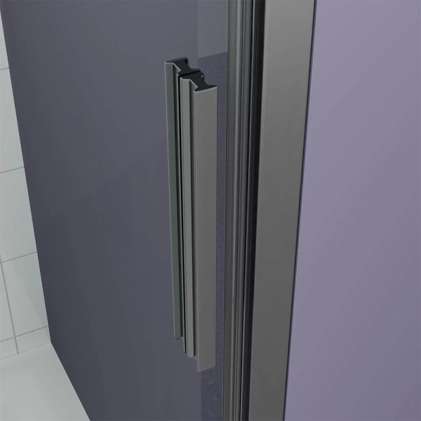 Душевая дверь Veconi Ottimo P30 GR, 900x1900, графит брашинг, стекло прозрачное