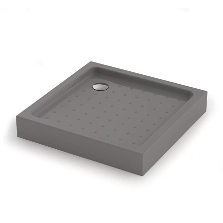 Душевой поддон квадратный Veconi Tezeo Acrylic TZ-52GR, 1000x1000x150, акрил, серый