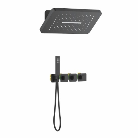 Встраиваемая душевая система с термостатом TIMO Petruma SX-5249/03SM, черный