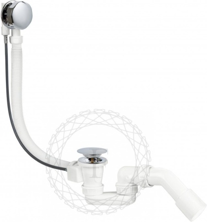 Сифон для ванны полуавтоматический FILARETE FL80 (Хром)