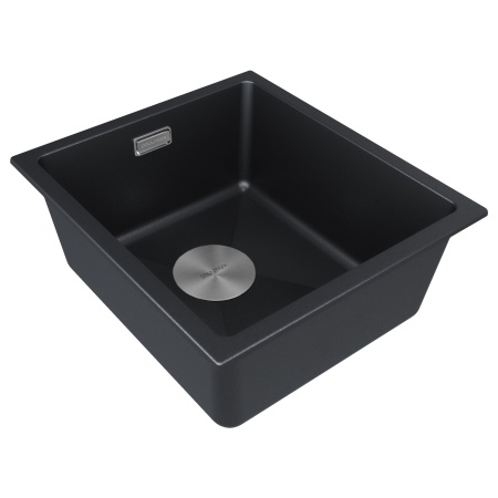 Мойка LUMI 41UNI, IT-GRANIT, LU41-BLM, черный, 410х460, Paulmark