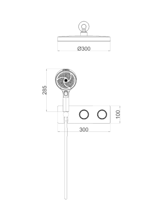 Душевая система ALTROBAGNO Рикко (Ricco) 040204 GM