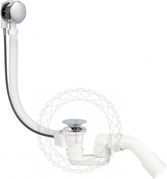 Сифон для ванны полуавтоматический FILARETE FL80 (Хром)