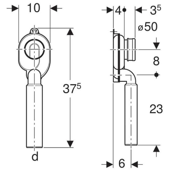 Сифон для писсуара вакуумный Geberit 152.951.11.1