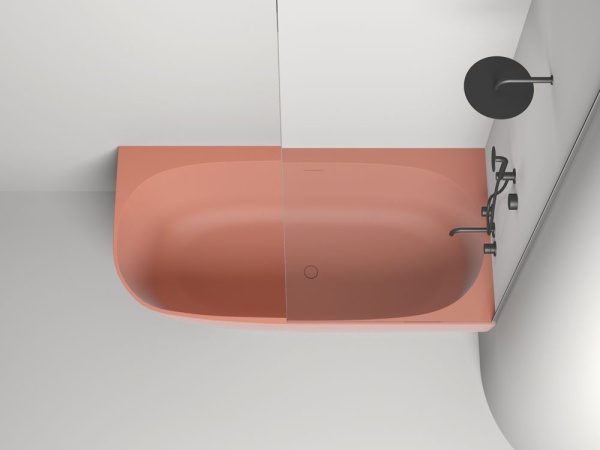Ванна пристенная угловая Salini SOFIA CORNER R 170x85 покраска по RAL полностью, S-Stone, матовый 102524MF