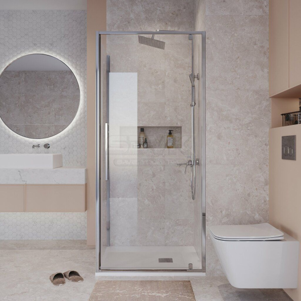 Душевое ограждение Niagara Nova NG-66-10A-A90-34 (100*90*195) прямоугольник, двери распашные