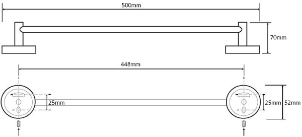 Держатель для полотенец Bemeta Trend-i 104104028c (50 см)