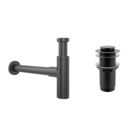 Комплект 3 в 1 Lavinia Boho Bathroom Sink 21520307: накладная фарфоровая раковина 42 см, металлический сифон, донный клапан