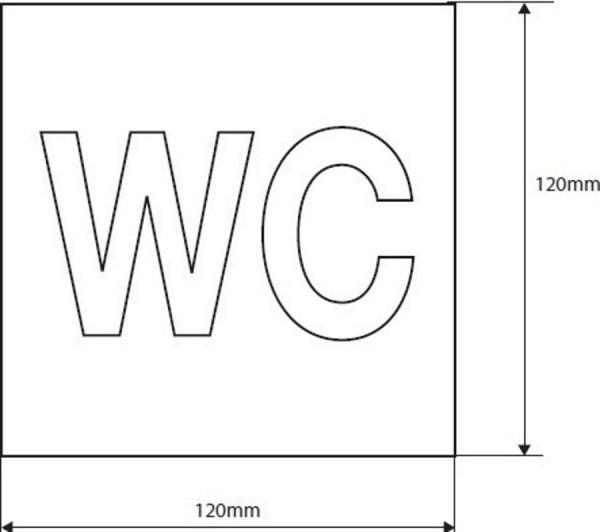 Табличка "Туалет" Bemeta Hotel 111022085