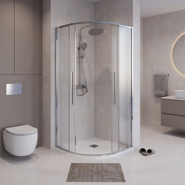 Душевое ограждение  Niagara Nova  NG-3626-34 (90*90*195) полукруг, двери раздвижные