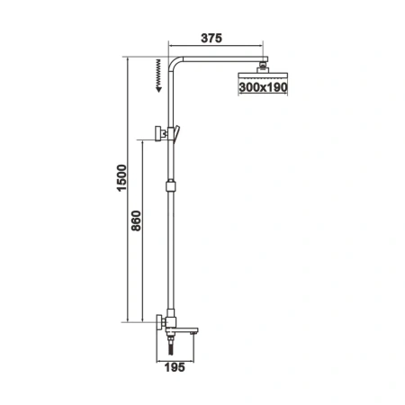 Душевая система Rose R1036