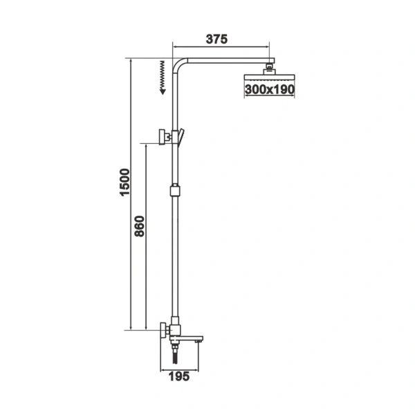 Душевая система Rose R1036