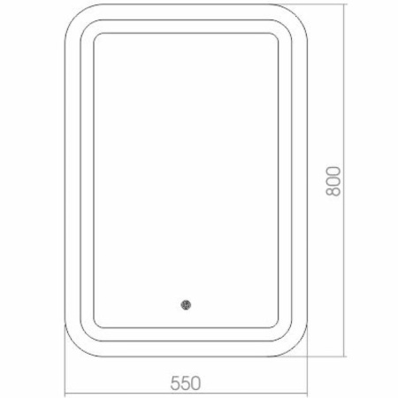 Зеркало Silver Mirrors Malta 550x800 ФР-00001215 со встроенным светильником, сенсорный выключатель, подогрев