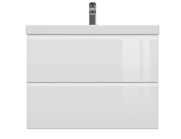 Тумба с умывальником подвесная Cersanit MODUO 80 с MODUO SLIM 80 узкая белый, 64126 + S-UM-MOD80SL/1