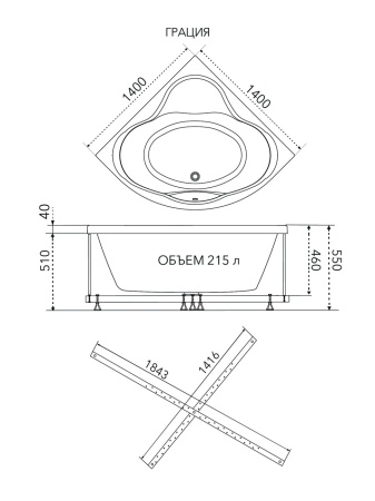 Ванна Triton Грация