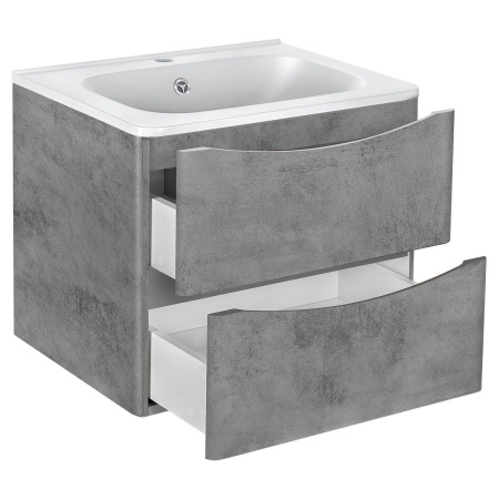 Тумба под раковину Vincea Vico 600 подвесная, 2 выкатных ящика soft close, Beton