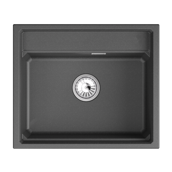 Мойка для кухни Granula Kitchen Space 6003i черный, 60х51 см, прямоугольная