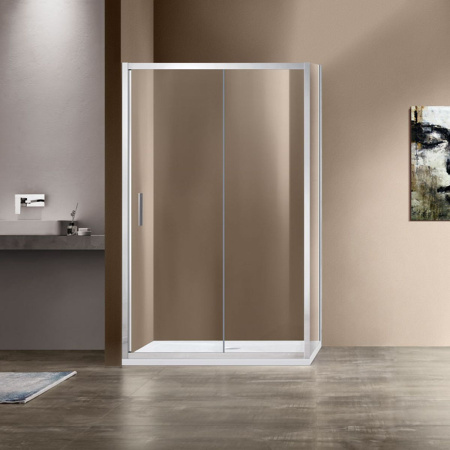 Душевой уголок Vincea Garda VSR-1G8011CL, 1100*800, хром, стекло прозрачное