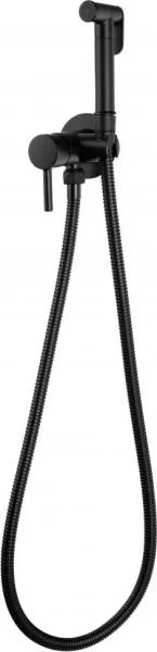 Смеситель встраиваемый с гигиеническим душем FILARETE Roun FL100 Черный матовый