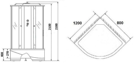 Душевая кабина Niagara Eco NG 7310-14R правый угол