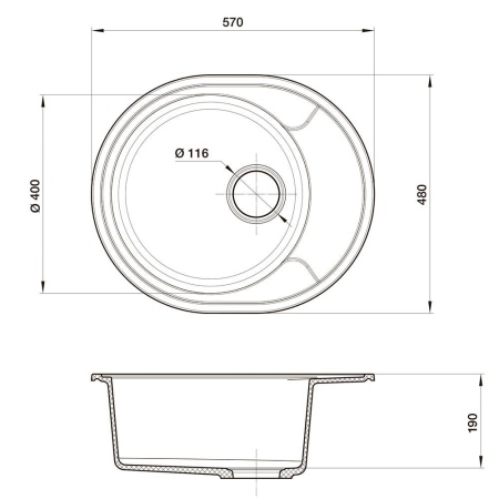 Кухонная мойка Reflection Allonge RF0658WH, белый