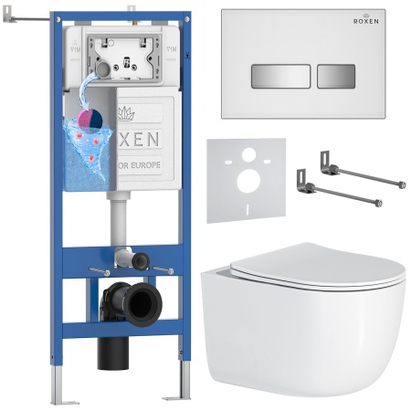 Комплект 6 в 1 RoxenBath StounFix Dual Fresh 964605 (состоит из: 710200, Glass 430280W, 530160-01)