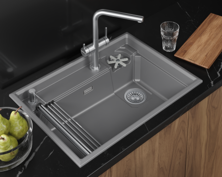 Мойка для кухни Granula Kitchen Space Rinzer 7308R алюминиум, 73х52 см, прямоугольная