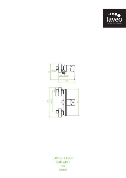 Смеситель для душа Laveo Largo BAH_740D черный