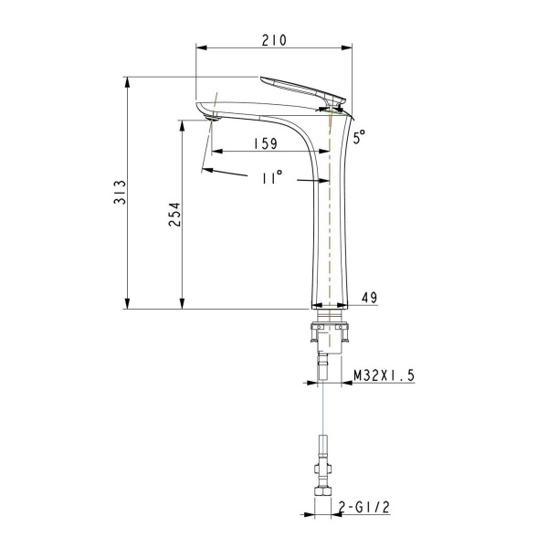 Смеситель для раковины TIMO Helmi 4011/00-16F, белый/хром