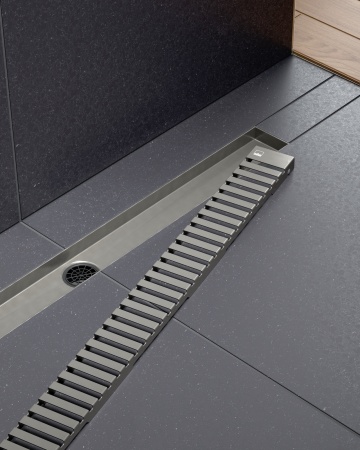 Душевой лоток TIMO Drain System 900 с вставкой "lines", Черное золото