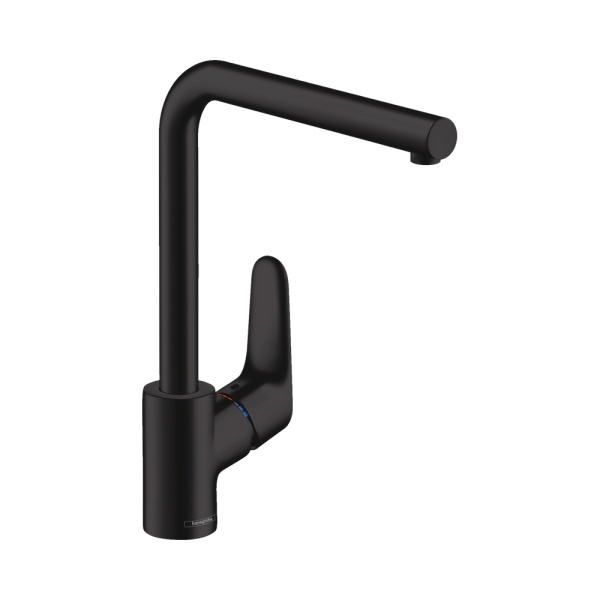 Hansgrohe Focus M41 Кухонный смеситель однорычажный 280 jet черный матовый 31817670