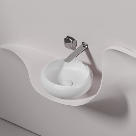 Умывальник Ceramicanova чаша накладная круглая (цвет Капучино Матовый) Element 360x360x120мм