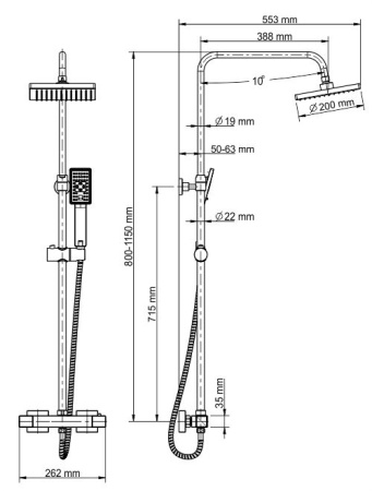 Душевой комплект WasserKRAFT A15502